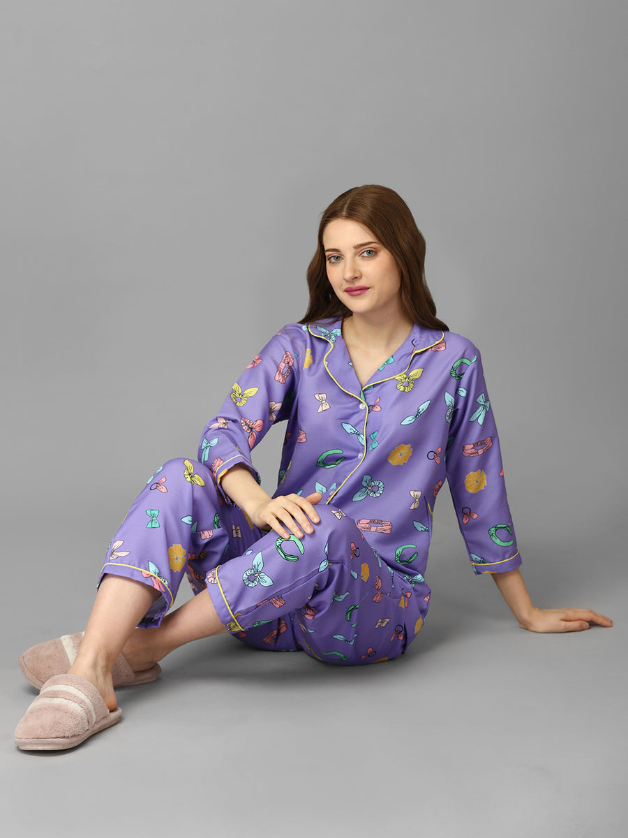 Purple pyjama online set