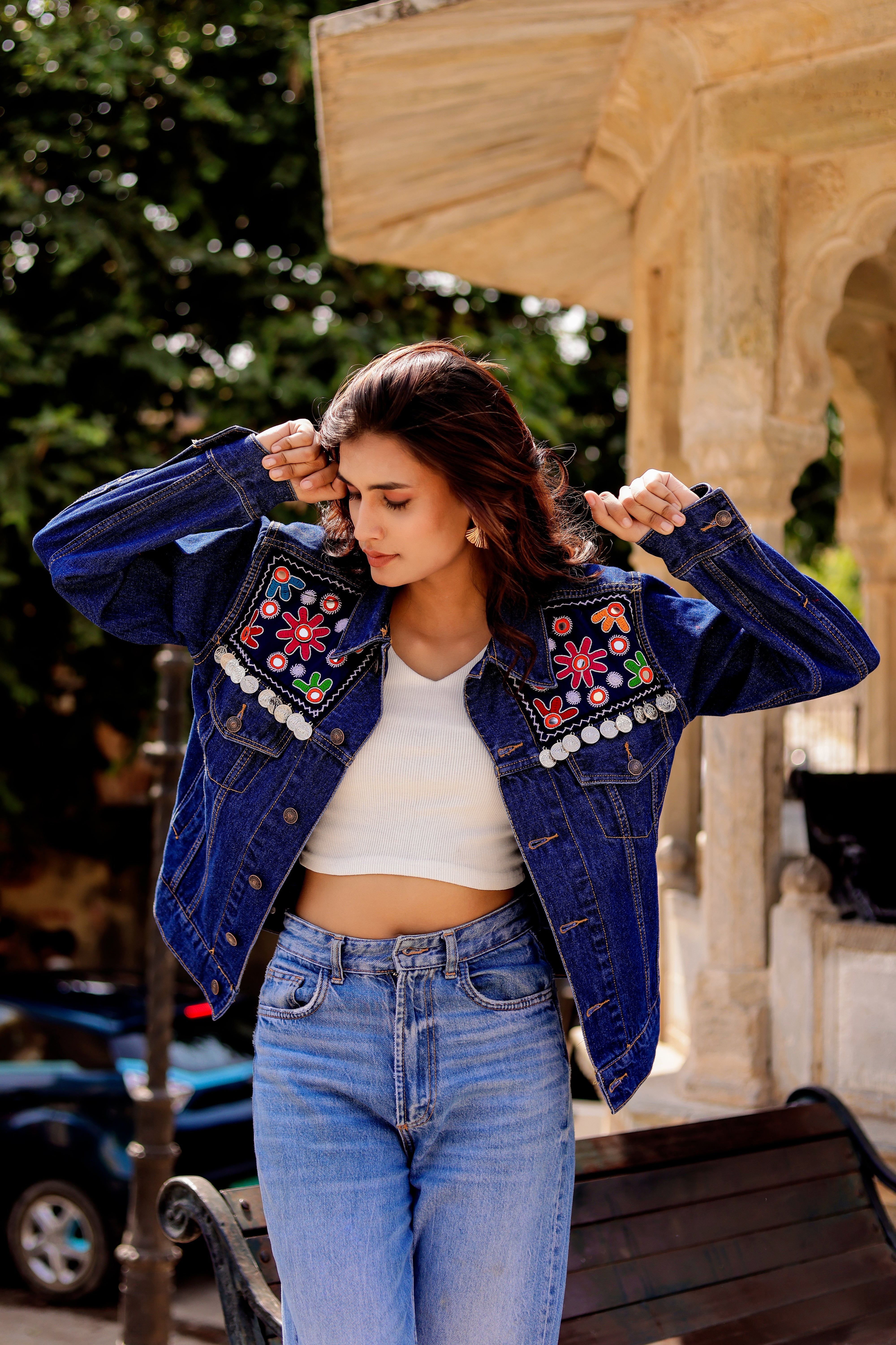 Artisan’s Indigo: Hand-Embellished Denim Jacket