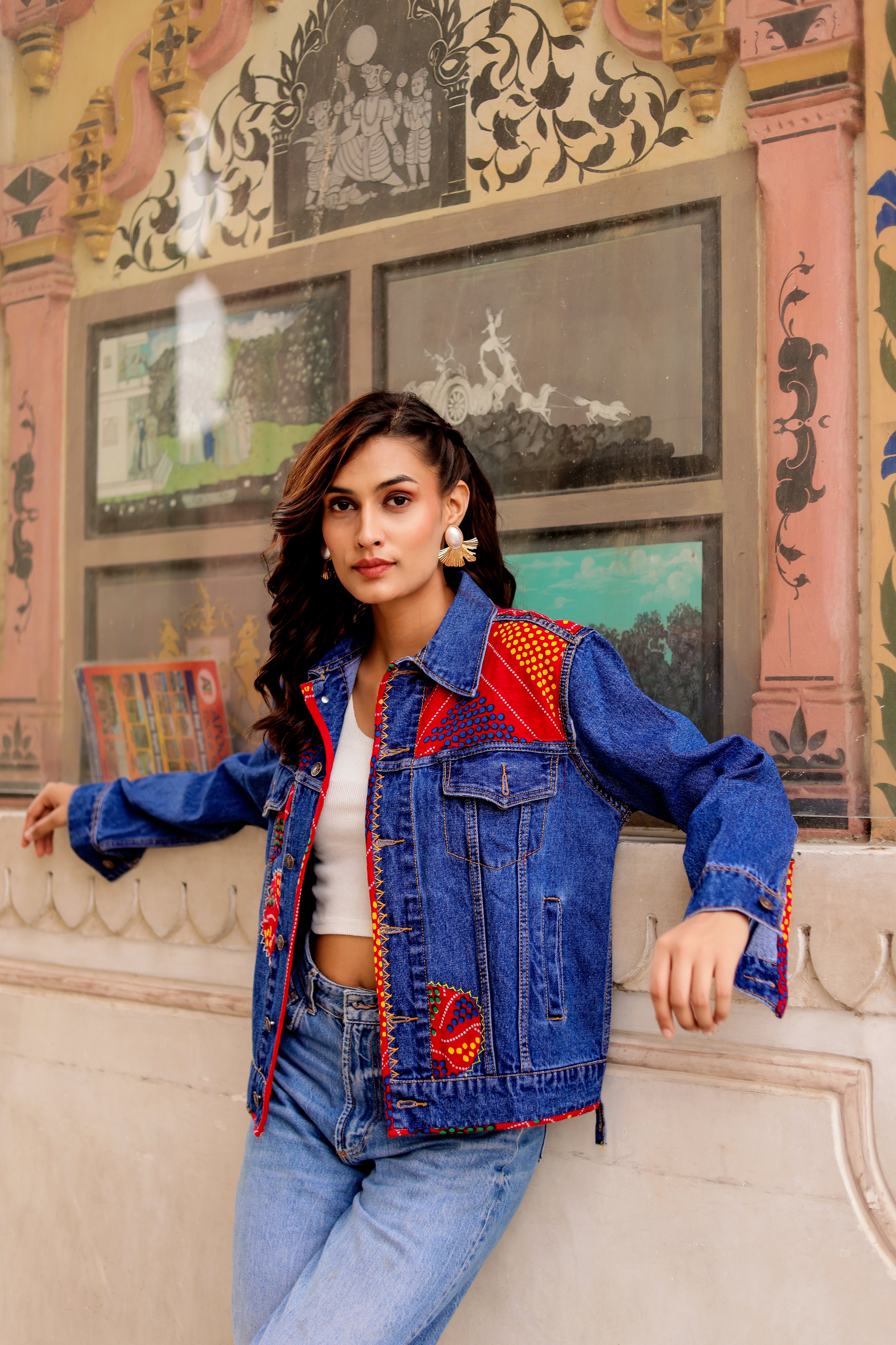 Indigo Soul Denim Jacket: Handmade Indian Fusion