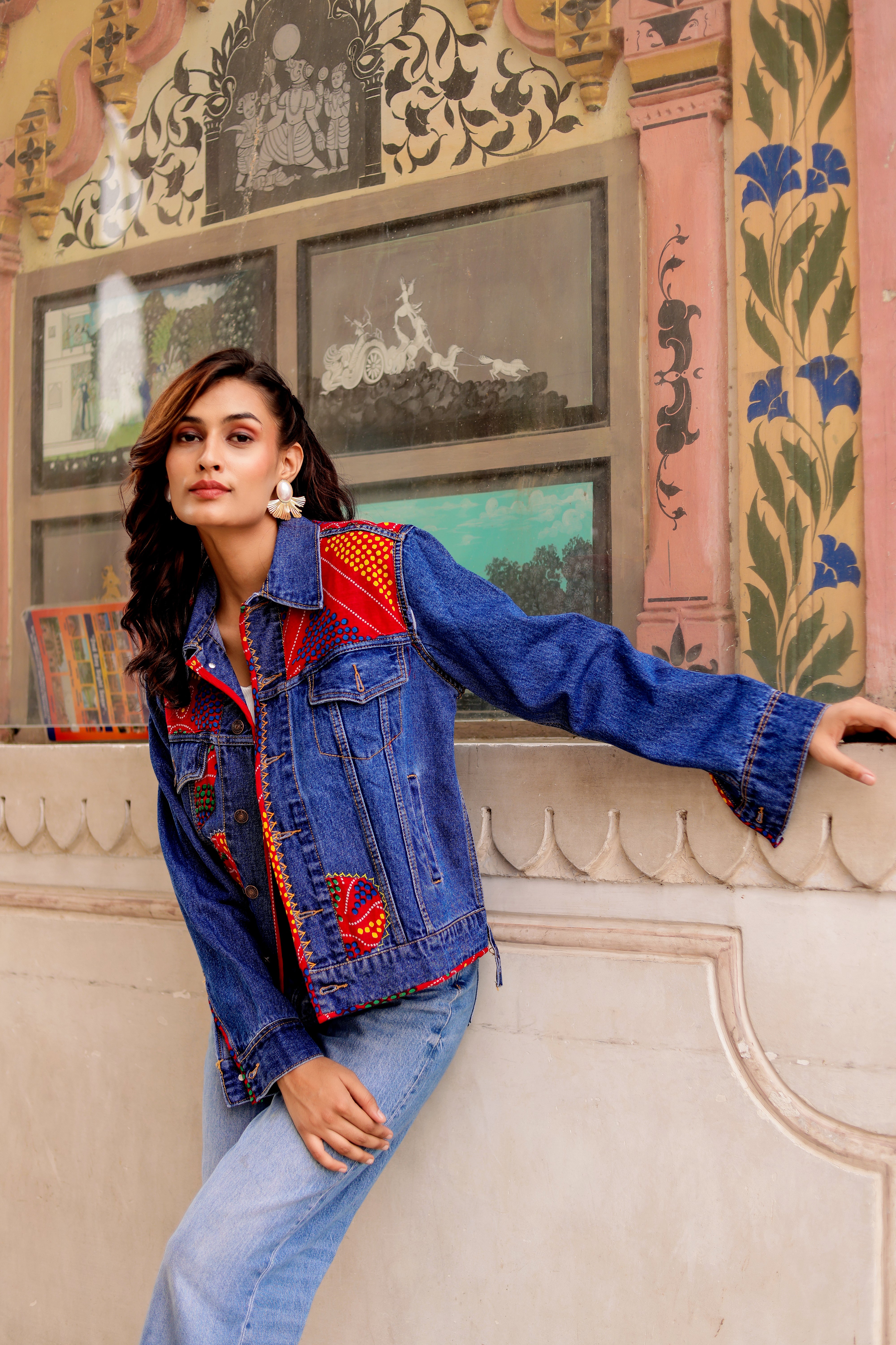 Indigo Soul Denim Jacket: Handmade Indian Fusion