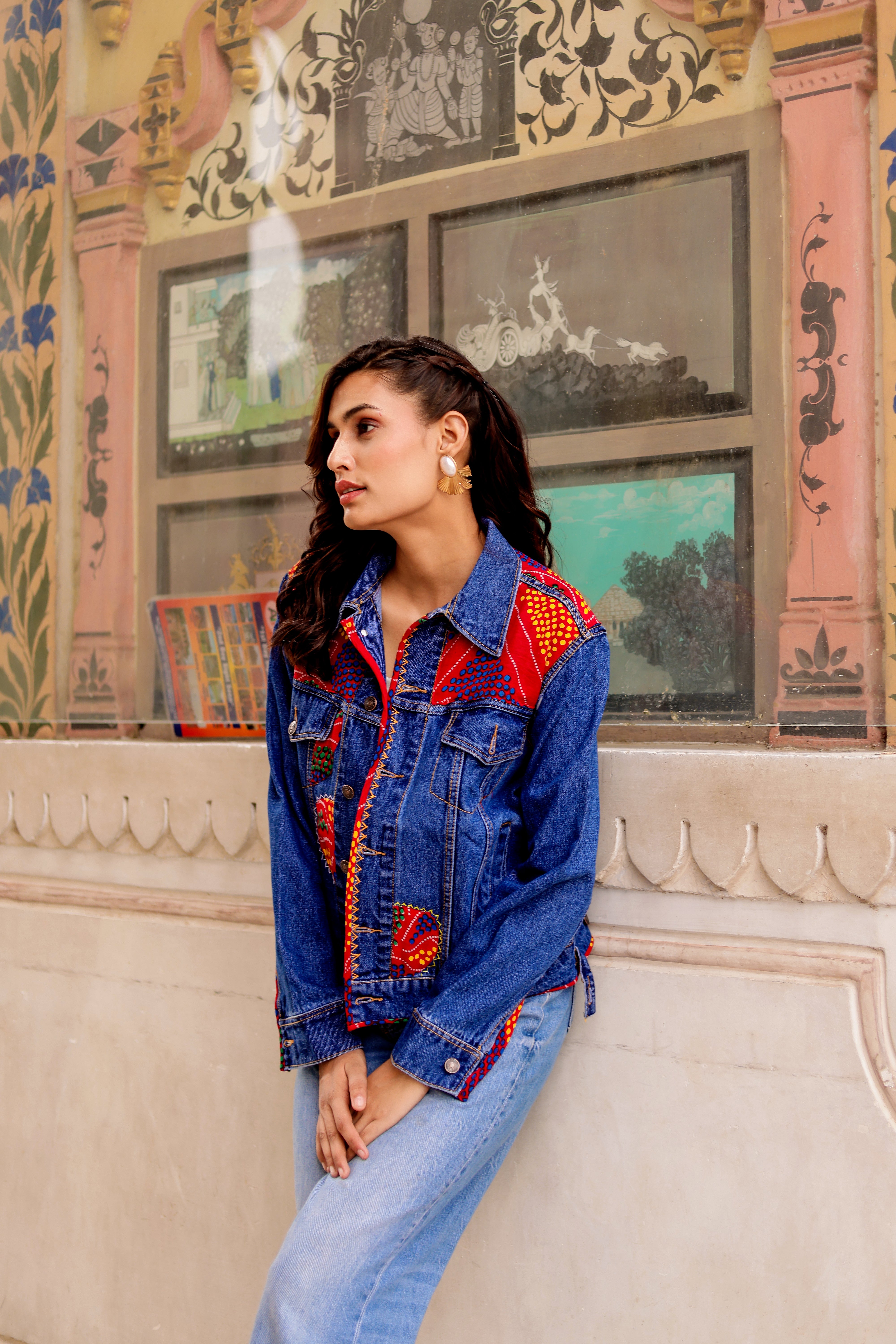 Indigo Soul Denim Jacket: Handmade Indian Fusion