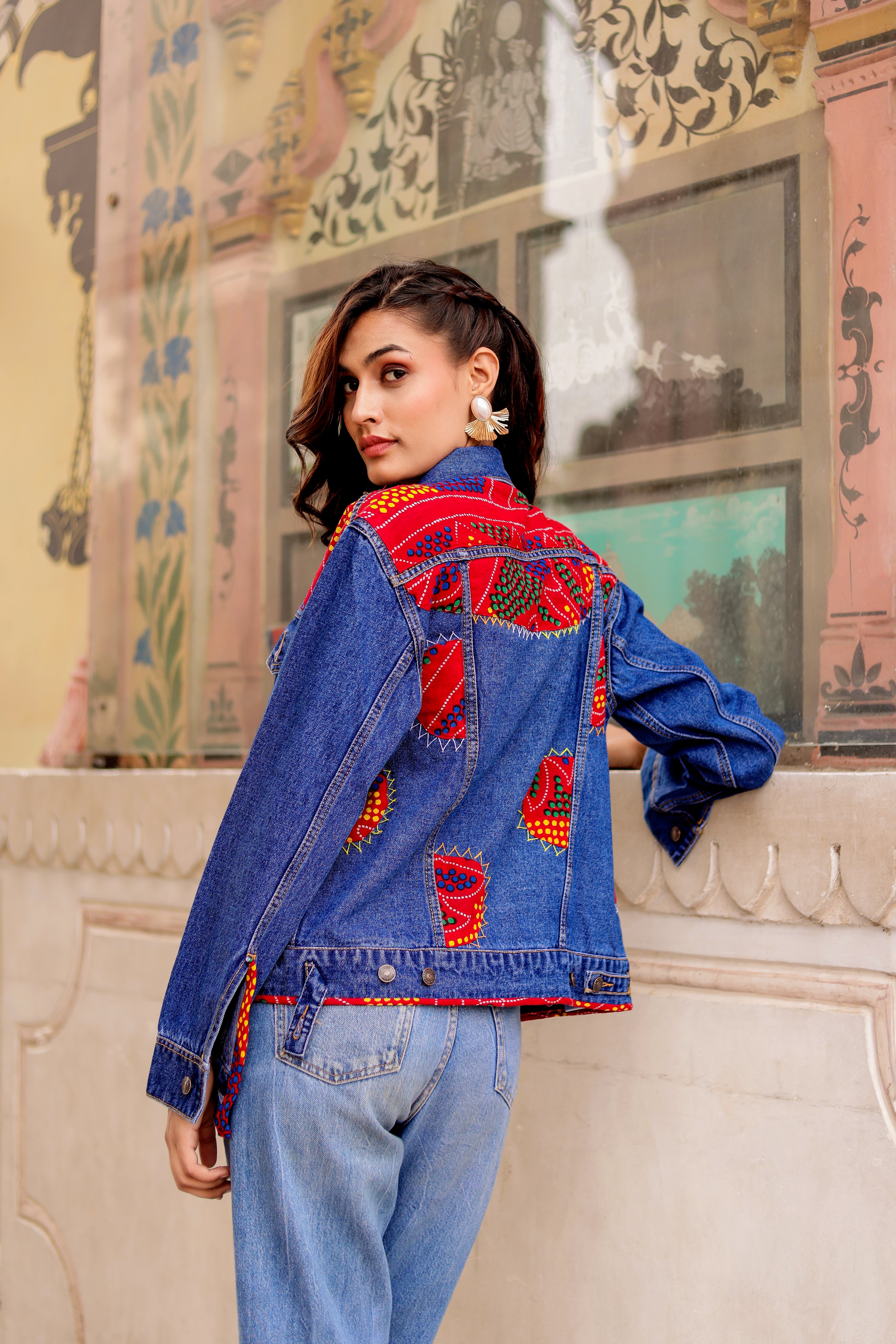 Indigo Soul Denim Jacket: Handmade Indian Fusion