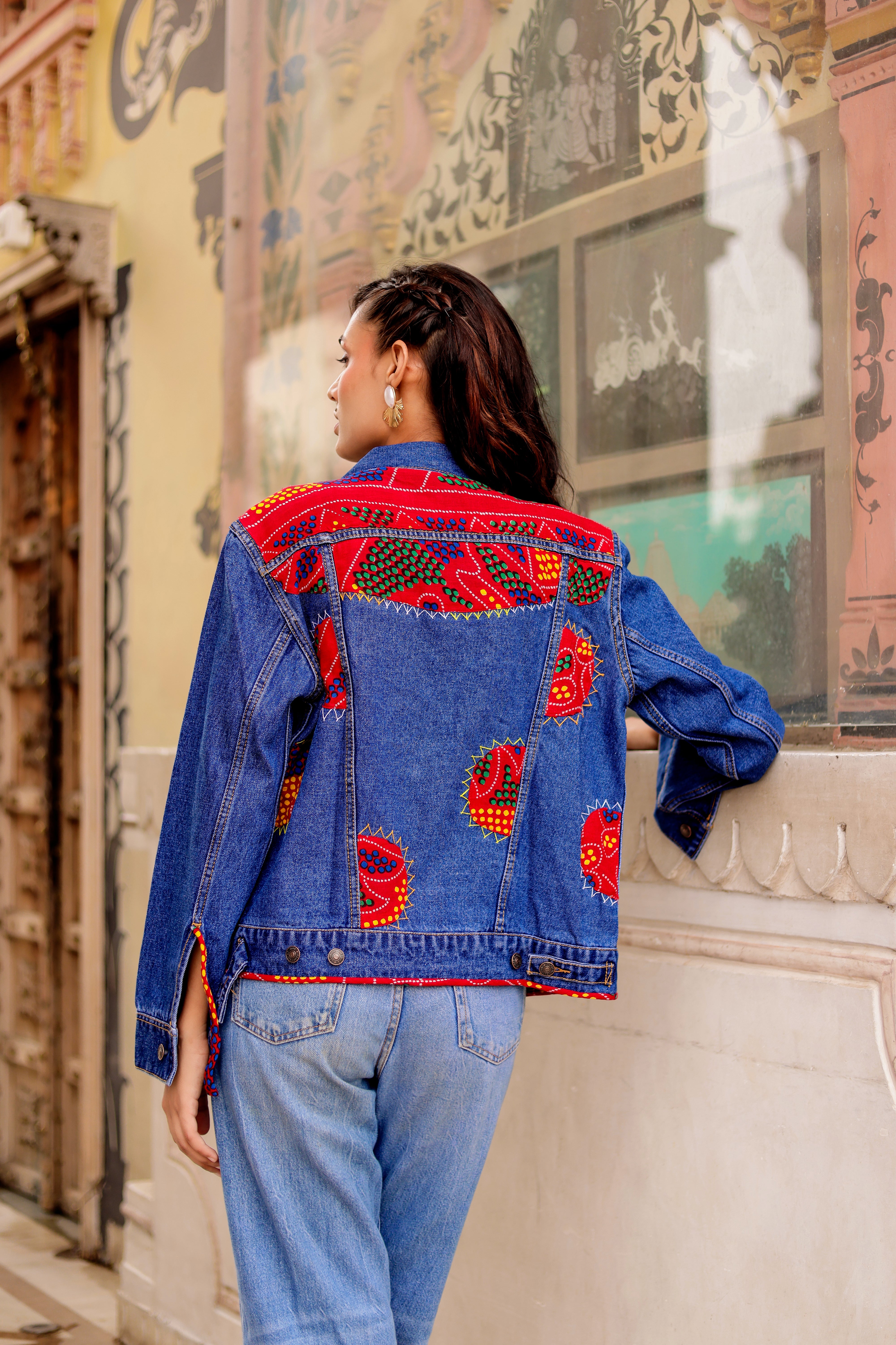 Indigo Soul Denim Jacket: Handmade Indian Fusion