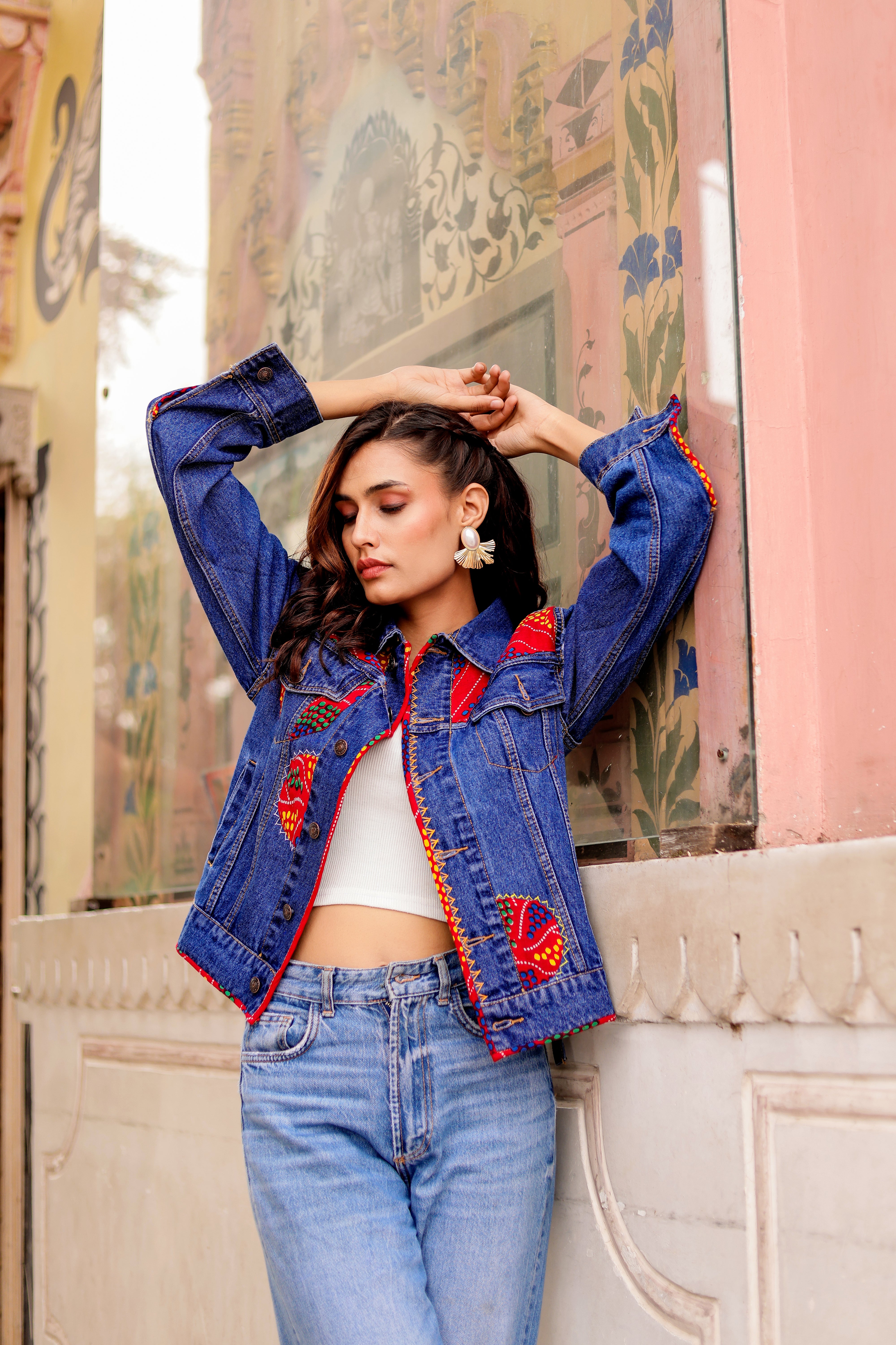 Indigo Soul Denim Jacket: Handmade Indian Fusion