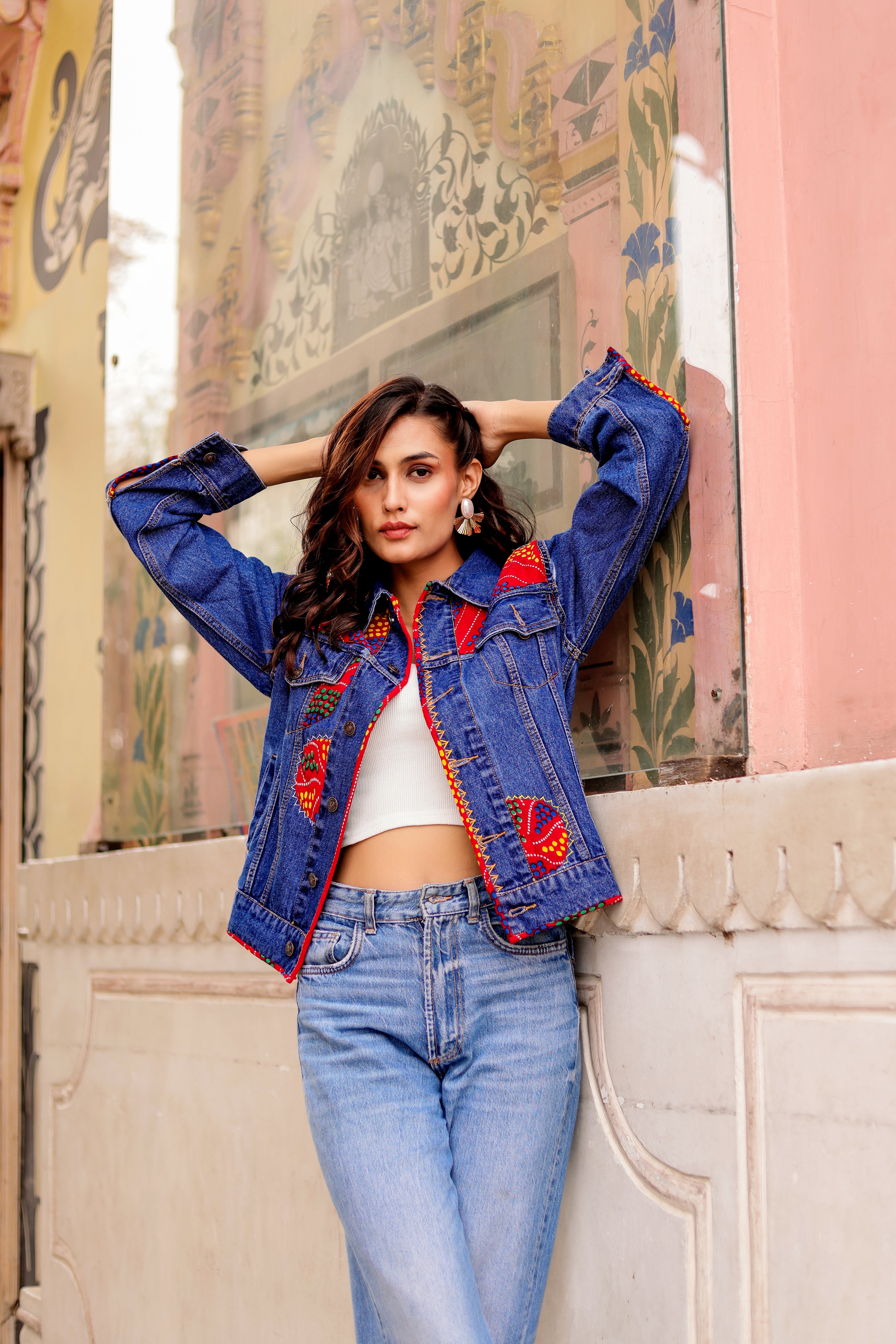 Indigo Soul Denim Jacket: Handmade Indian Fusion