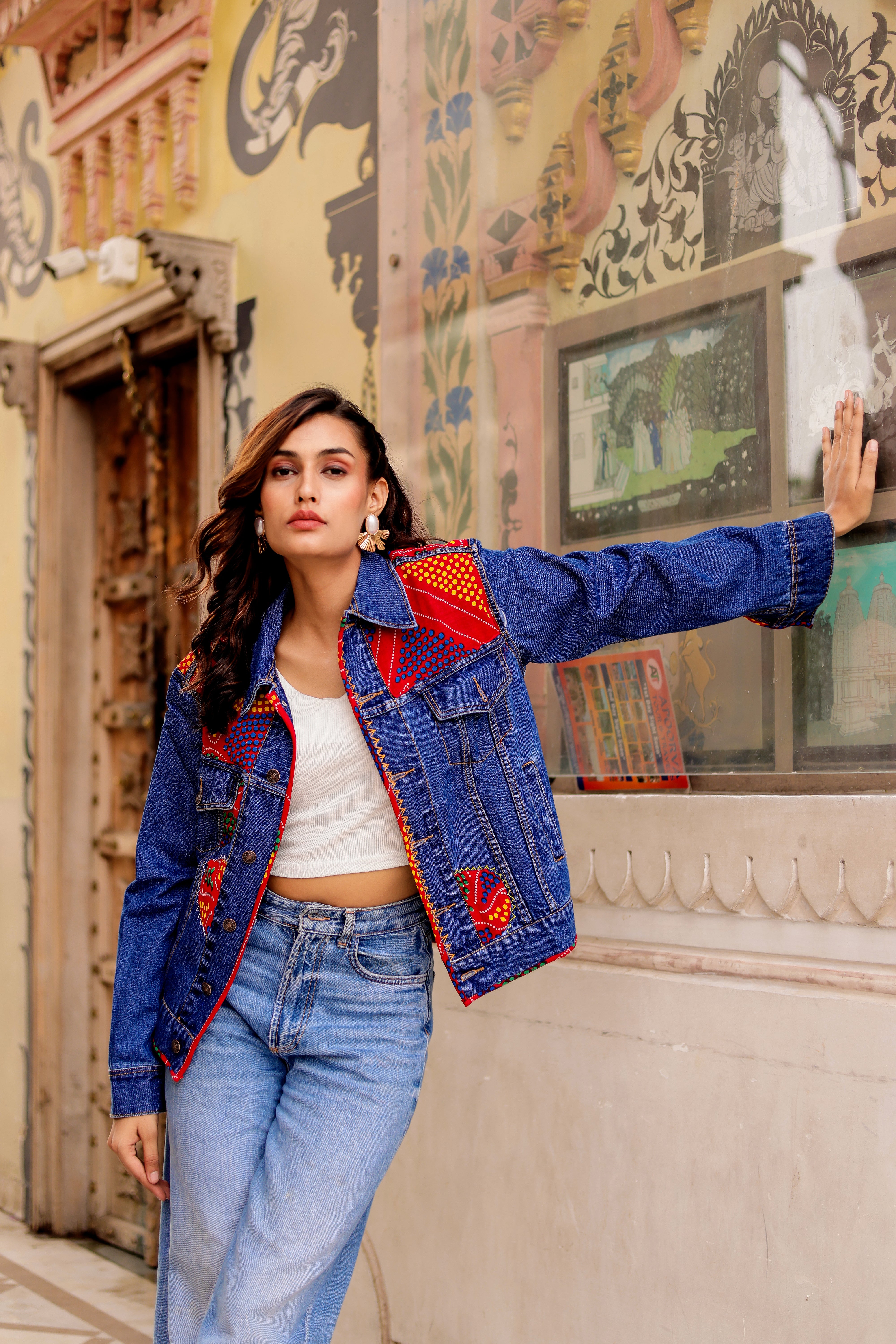 Indigo Soul Denim Jacket: Handmade Indian Fusion