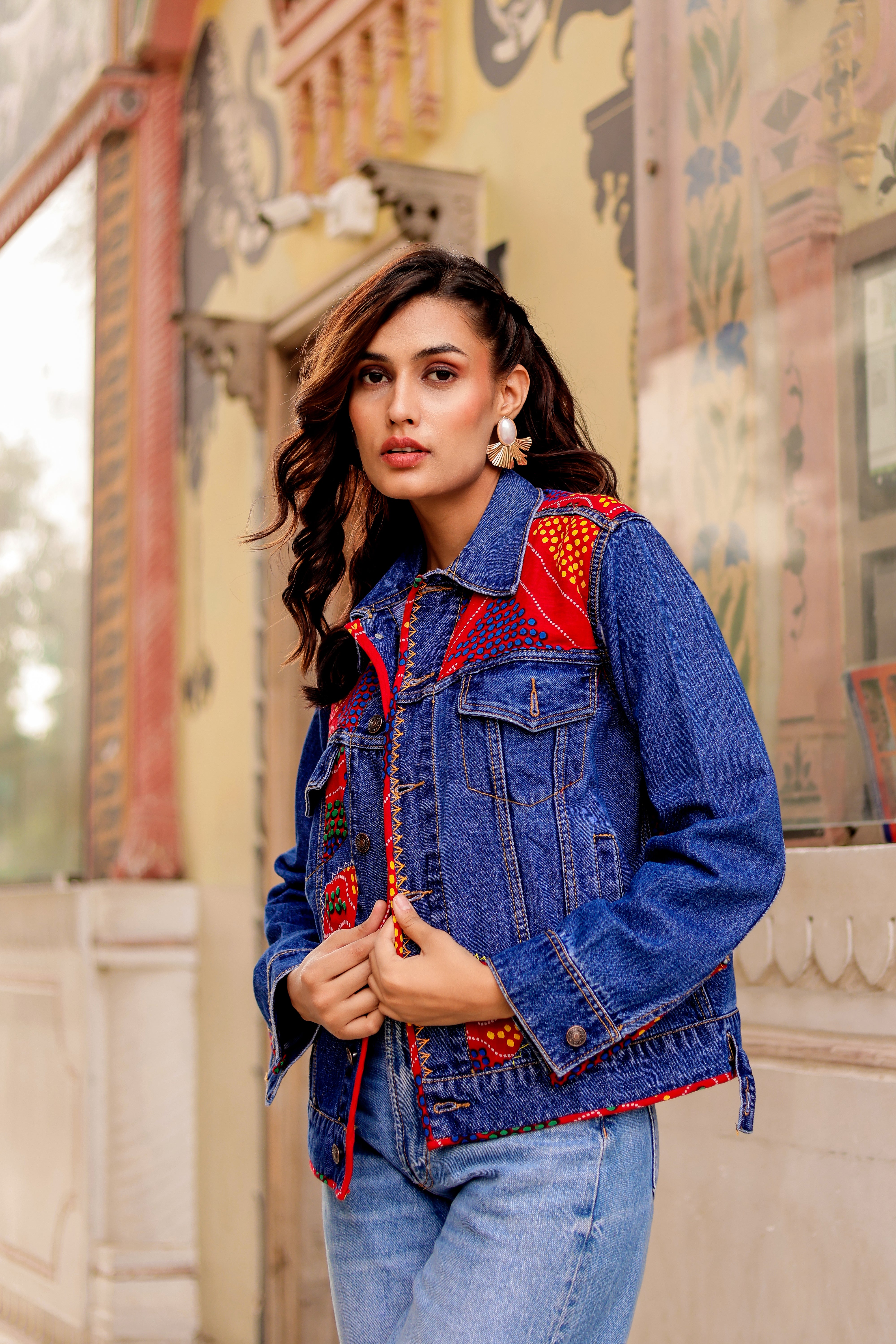Indigo Soul Denim Jacket: Handmade Indian Fusion