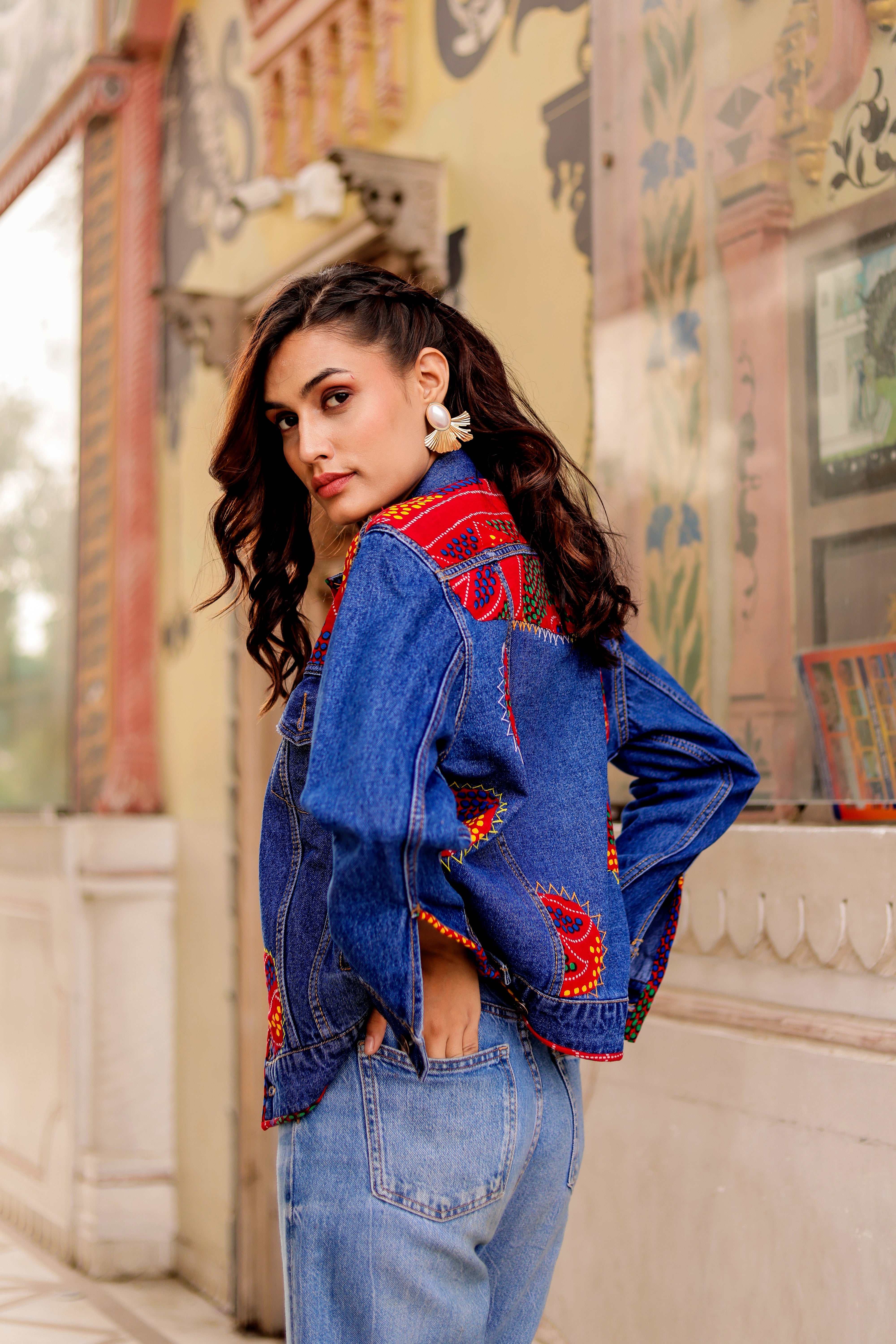 Indigo Soul Denim Jacket: Handmade Indian Fusion