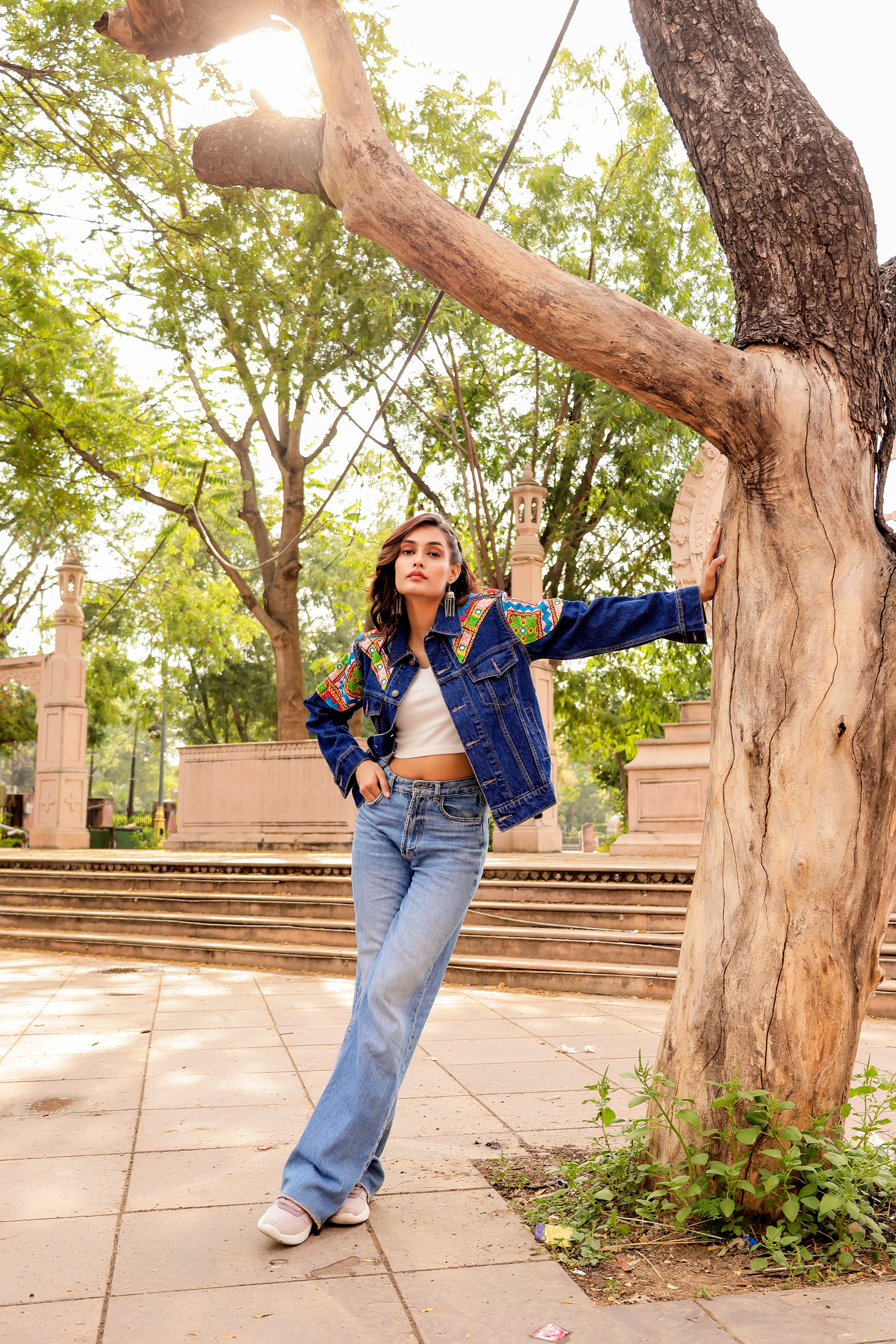 Heritage Threads: Handmade Boho-Chic Denim Jacket