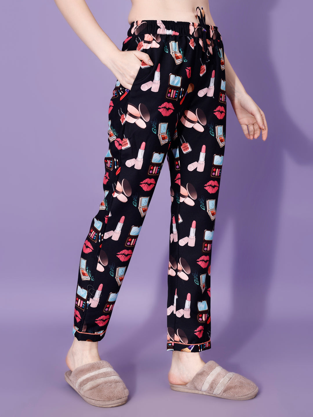 Makeup Printed Nightsuit For Women 999