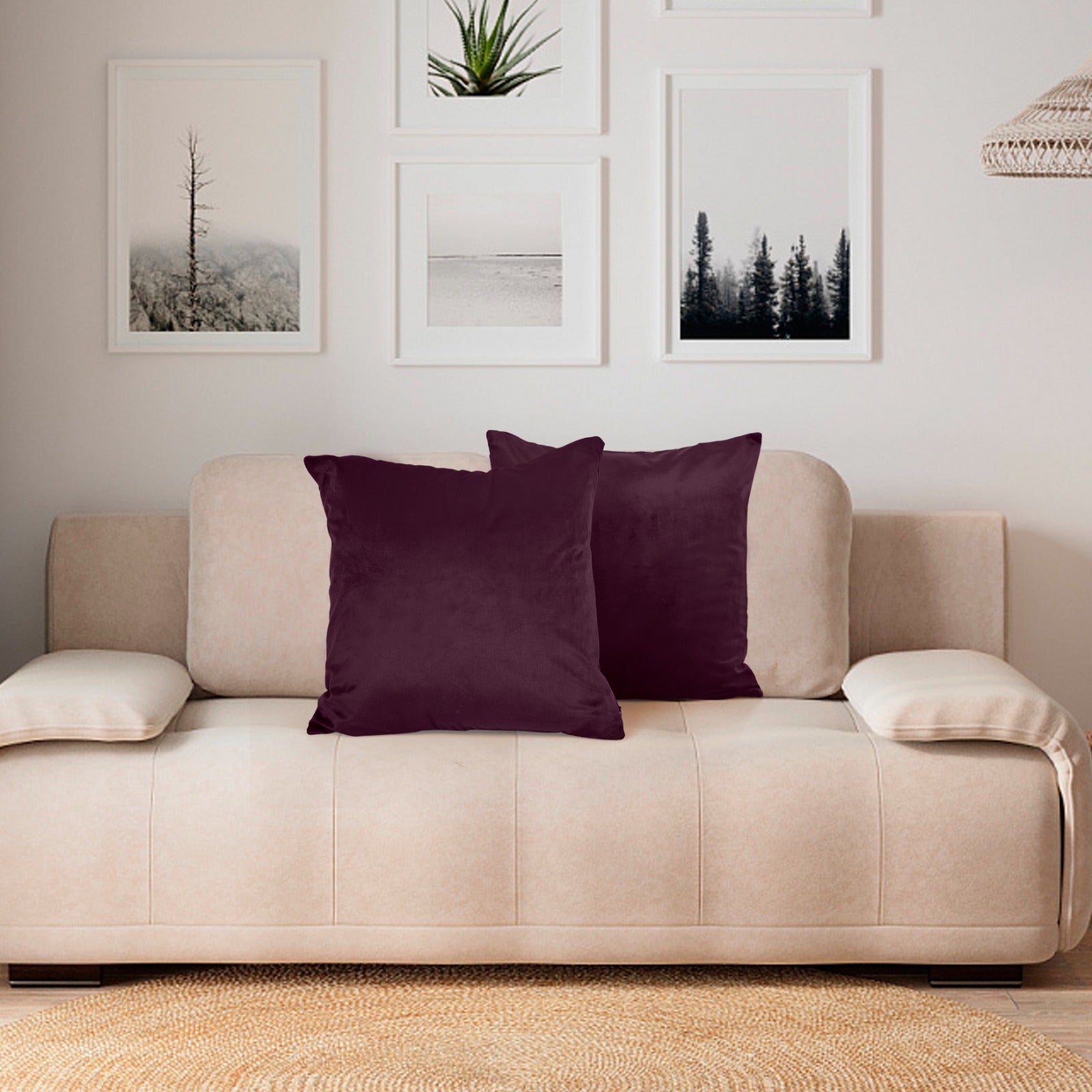 Ultra Premium Velvet Cushion Covers Set Of 2 Pieces, 18x18 inches (45x45 cm)