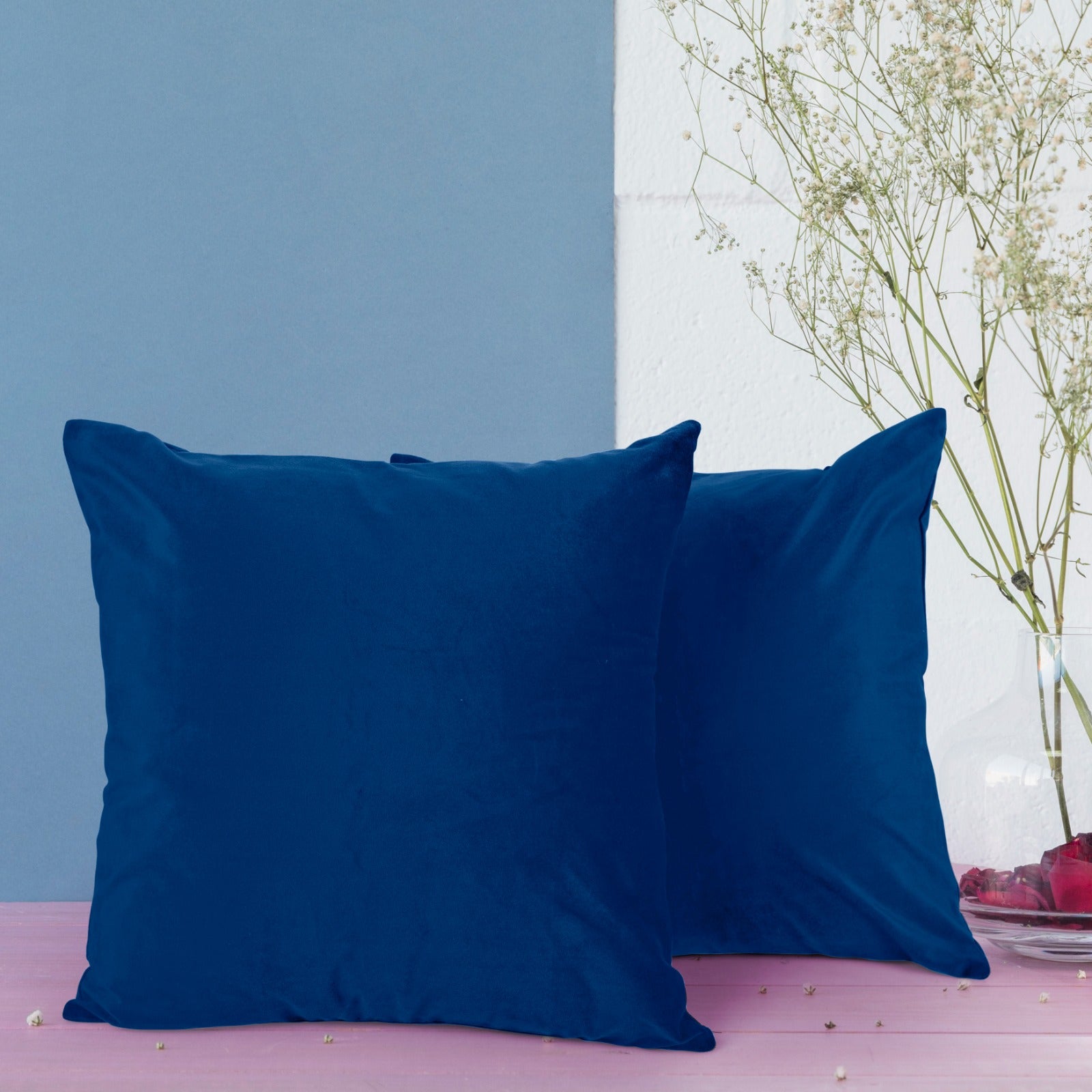 Ultra Premium Velvet Cushion Covers Set Of 2 Pieces, 18x18 inches (45x45 cm)