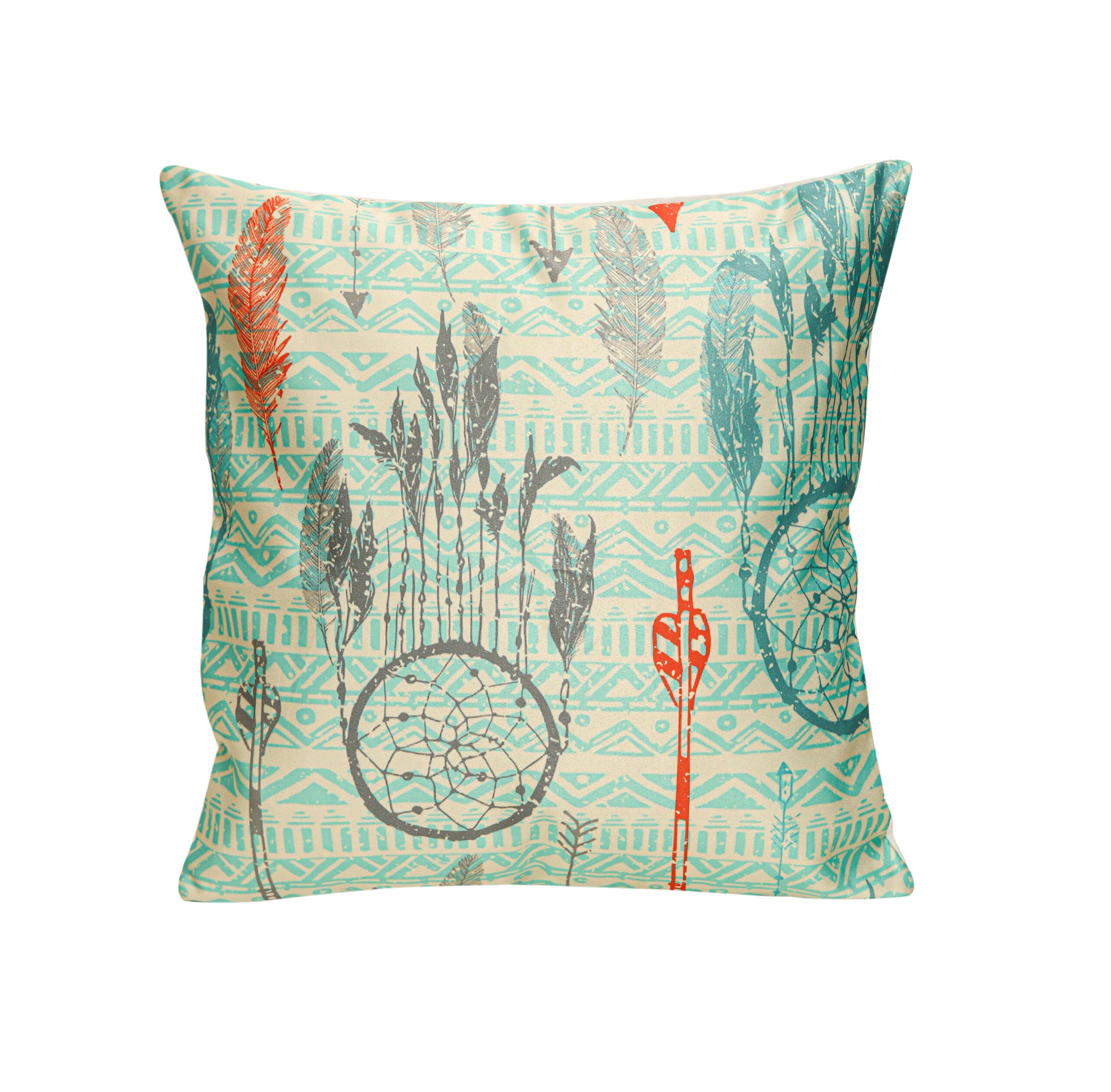 Aero Sky Satin Print Cushion Cover, Set Of 5