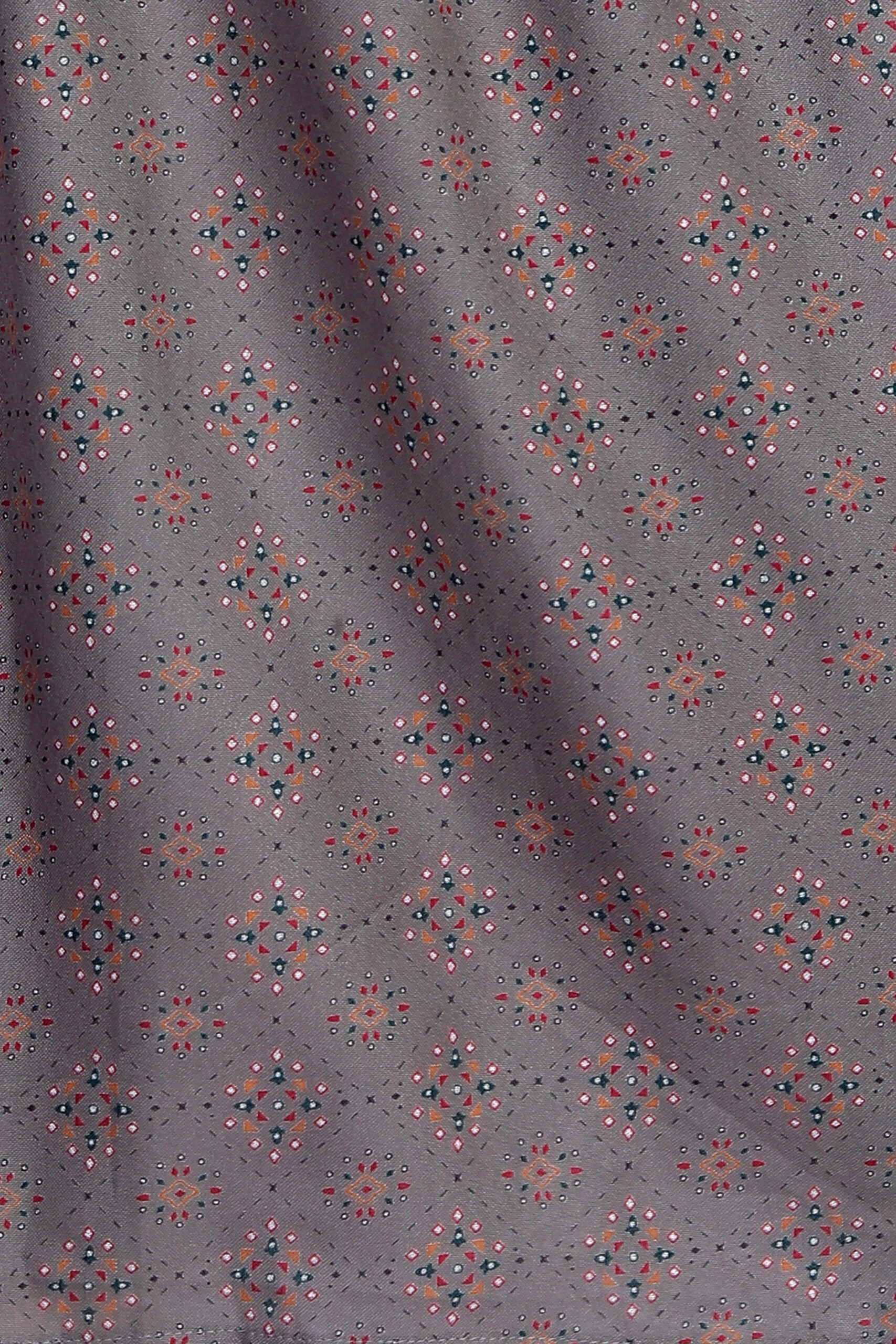 CLOZENA ALPINE WOMEN CHECKS PRINTED GREY MAXI NIGHT GOWN