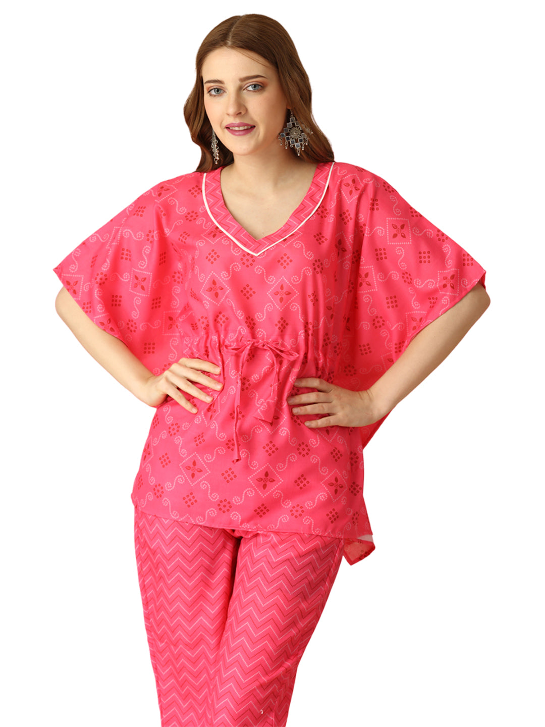 Celestial Pink Cotton Kaftan
