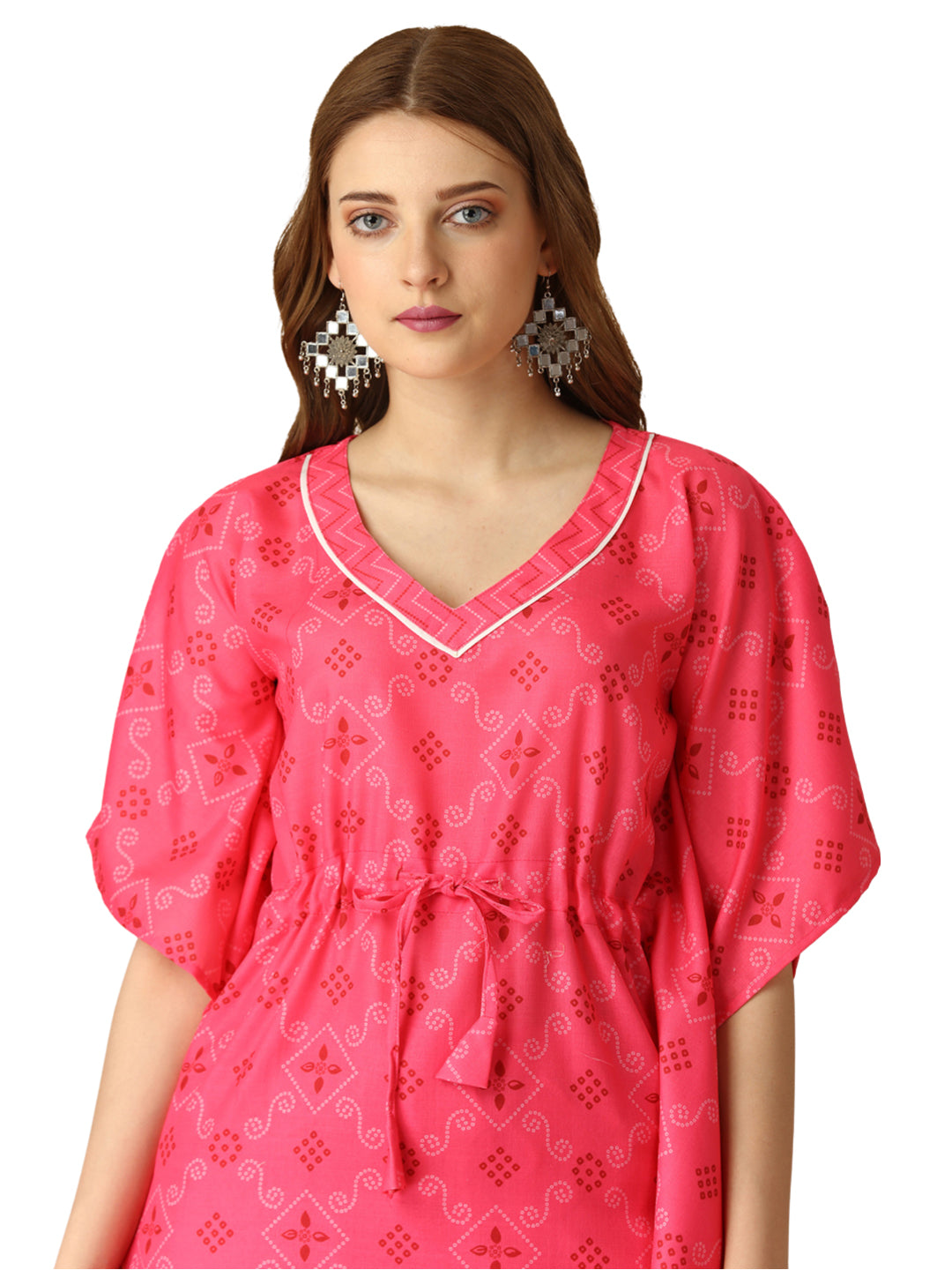 Celestial Pink Cotton Kaftan